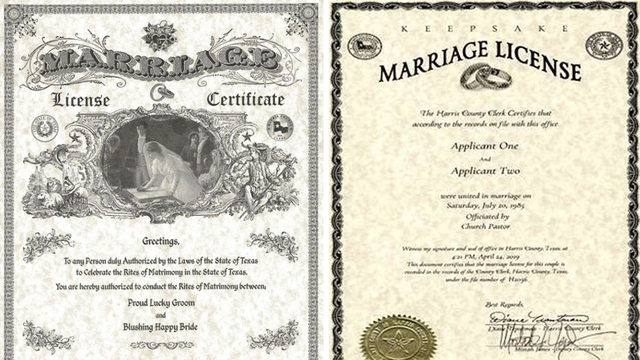 休斯敦结婚证样本，领事公证认证样本